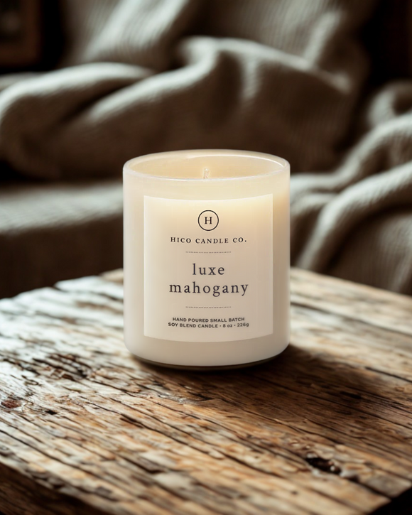 Luxe Mahogany 8oz Candle - Hico Candle Co