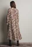 Mocha Zebra Print Maxi Dress