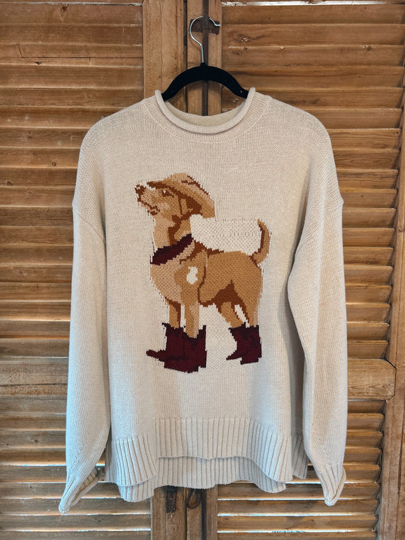 Howdy Dog Knit Sweater