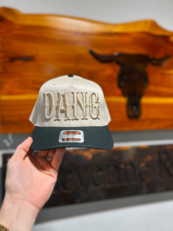 DANG Trucker Hat - Black & Cream