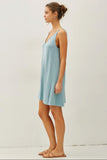 Ribbed Knit Tank Dress - Sea Foam