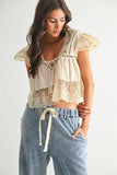 The Briar - Lace Trimmed Blouse