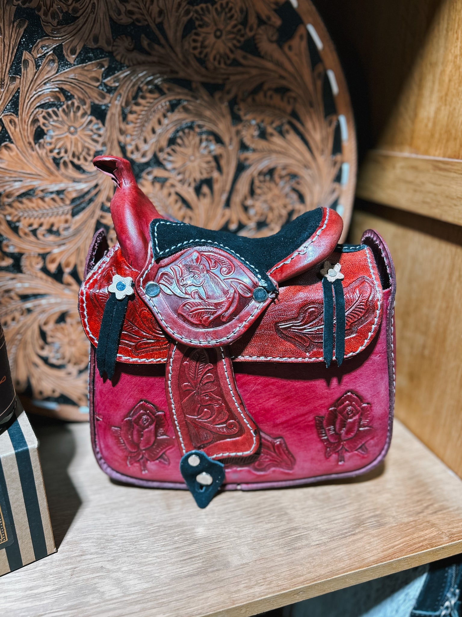 American Darling Cross Body Hand Tooled Genuine Leather Western Women –  Hilason Saddles and Tack