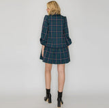 The Ellie - Tartan Green Plaid Mini Dress