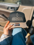 Boot Stitch Hat (Black & Natural)