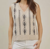 Diamond Knit Sweater Vest