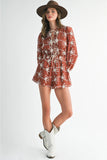 The Rory - Floral Embroidered Romper