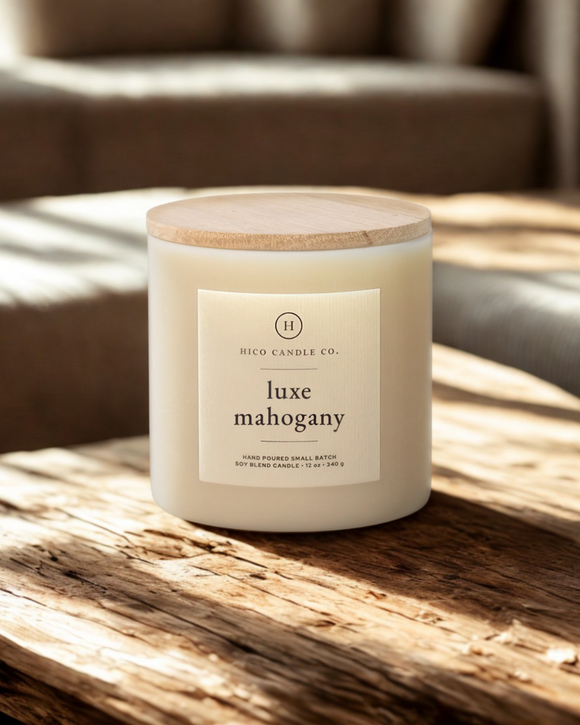 Luxe Mahogany 14oz Candle - Hico Candle Co