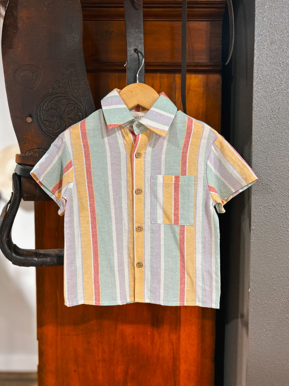 Beckett Bear - Boys Multi Striped Shirt (3T)