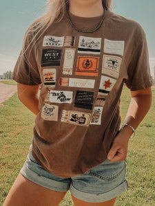 Western Matchbox Comfort Colors Teen - Brown