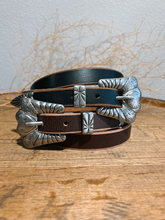 Cowboy Keeper Thin Leather Belt