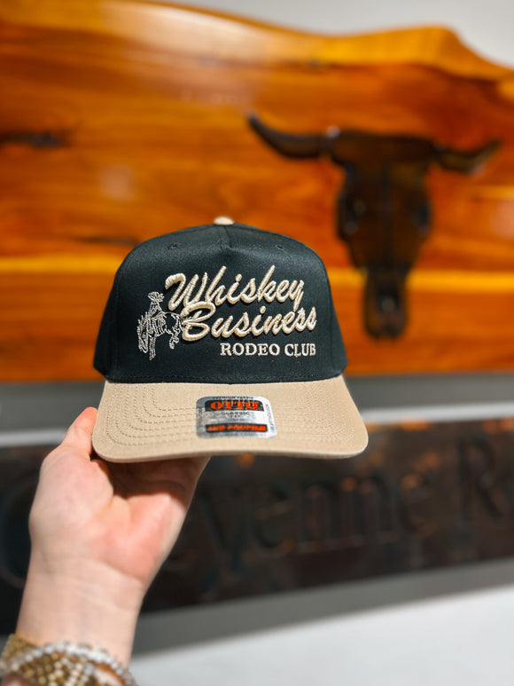 Whiskey Business Trucker Hat - Black & Tan
