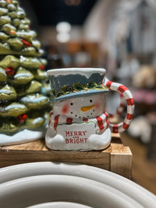 Merry & Bright Snowman Mug