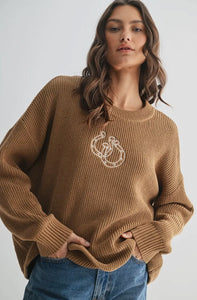 Double Luck Knit Sweater - Mocha