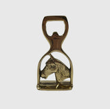 Brass Horse Head Stirrup Bottle Opener