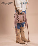 Wrangler Pink Top Handle Fringe Tote Bag