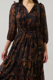 The Autumn - Balloon Sleeve Midi Dress