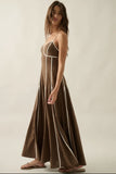The Hera - Piping Trimmed Godet Cami Dress