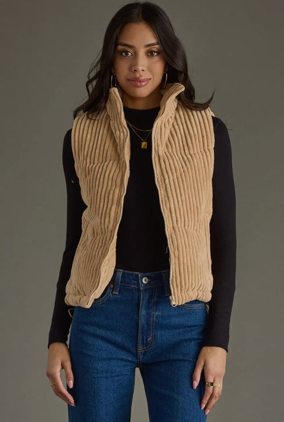 Tan Corduroy Vest