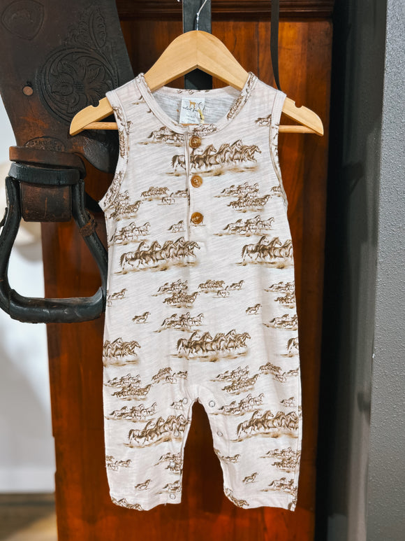 Velvet Fawn - Tennessee Stud Romper (6-12Mo)