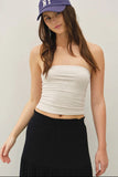 Basic Oatmeal Bandeau Top