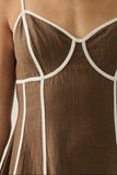 The Hera - Piping Trimmed Godet Cami Dress