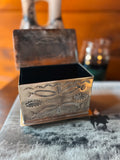 J. Alexander 3 Stone Stamped Feathers Box