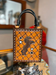 The Mustang - Tooled Leather Handbag