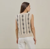Diamond Knit Sweater Vest