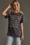 Autumn List Tee - Charcoal