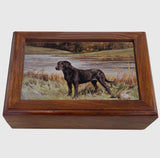 Labrador Retriever with Duck Decorative Wood Box