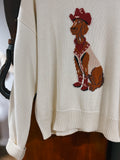 The Cowboy Dog Knitted Sweater - Cream