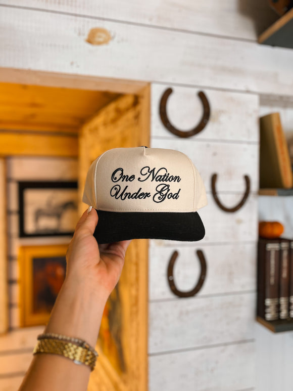 One Nation Under God Hat - Black/Natural