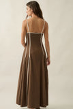 The Hera - Piping Trimmed Godet Cami Dress