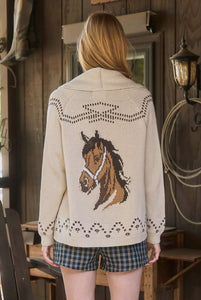 Knit & Cozy Horse Cardigan