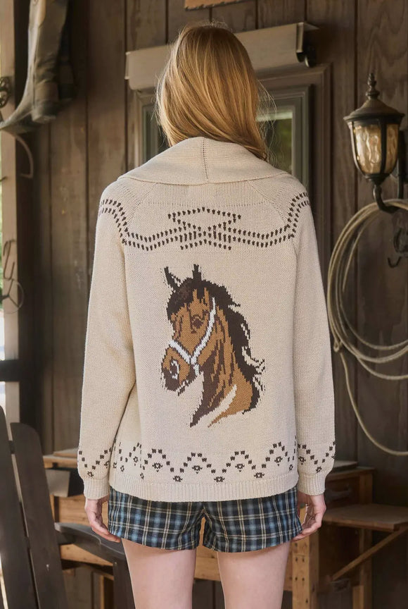 Knit & Cozy Horse Cardigan