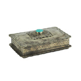 Stamped Rectangular Concho Box with Turquoise
