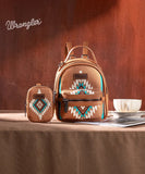 Mini Wrangler Aztec Knitted Backpack - Brown