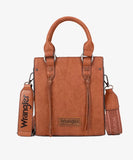 Wrangler Leather Tassels Crossbody Bag