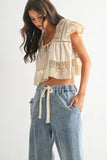 The Briar - Lace Trimmed Blouse