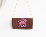 Howdy Yall Bronze Clutch Crossbody Bag