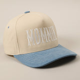 Blue Jean Embroidered MAMA Hat