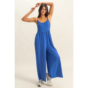 The Ribbed Knit Wide Leg Jumpsuit - Multiple Colors