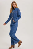 The Blake - Denim Straight Leg Jumpsuit