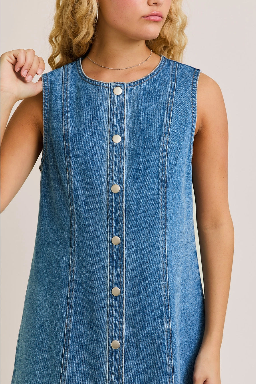 cheyenne denim mini dress Cheyenne Denim Mini Dress