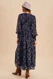 The Rory - Velvet Floral Maxi Dress