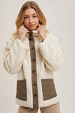 The Collins - Ivory Sherpa Button Down Jacket