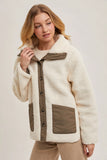 The Collins - Ivory Sherpa Button Down Jacket