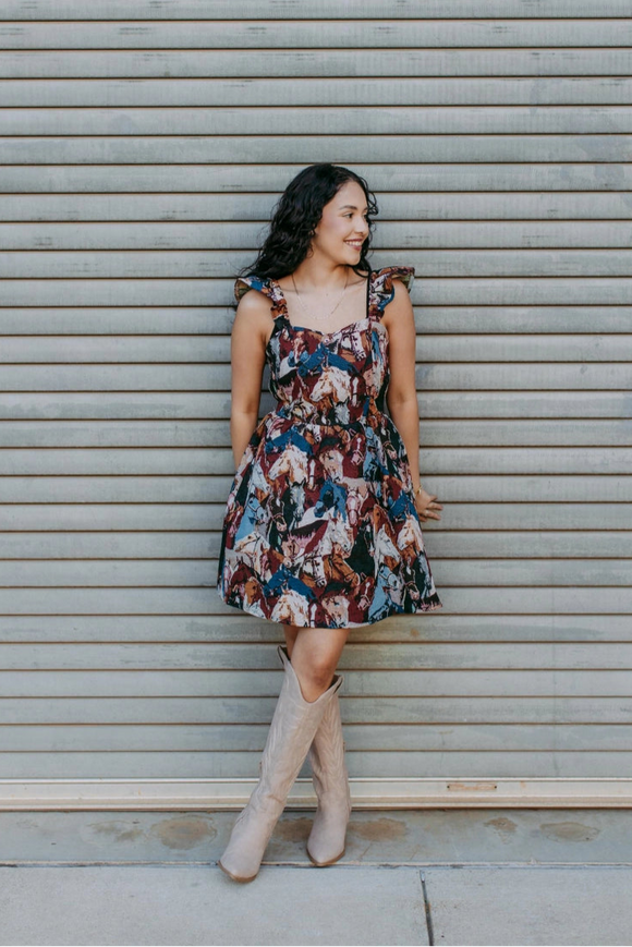 The Derby Tapestry Mini Dress