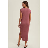 The Rosalie - Ribbed Sweater Tank Midi Dress